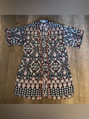 Pale Sky Bohemian Desert Indie Duster Kimono Size XL